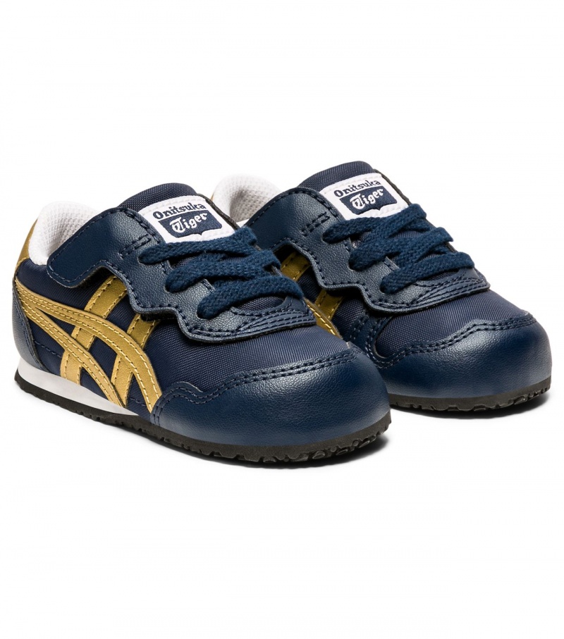 Kids' Onitsuka Tiger Serrano Sneakers Gold | 41873-WGQJ