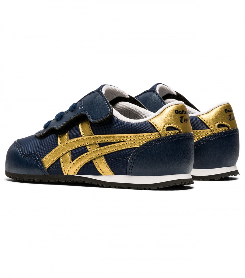 Kids' Onitsuka Tiger Serrano Sneakers Gold | 41873-WGQJ