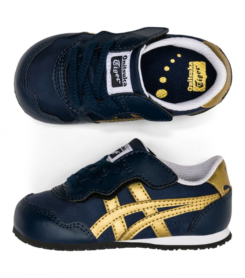 Kids' Onitsuka Tiger Serrano Sneakers Gold | 41873-WGQJ