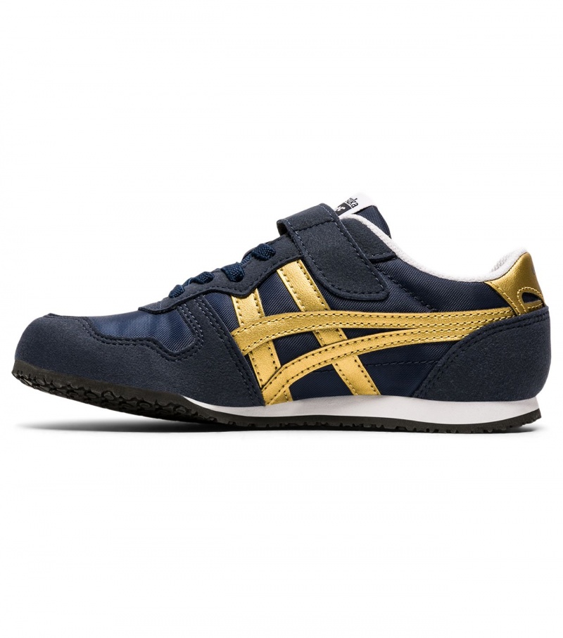 Kids' Onitsuka Tiger Serrano Sneakers Gold | 80239-FKWV