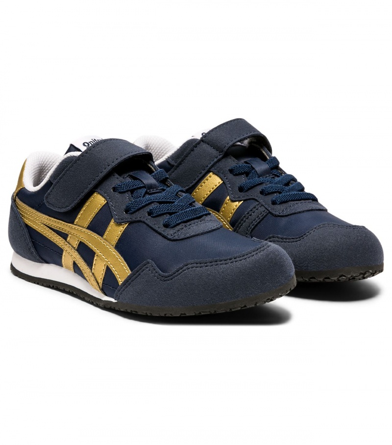 Kids' Onitsuka Tiger Serrano Sneakers Gold | 80239-FKWV