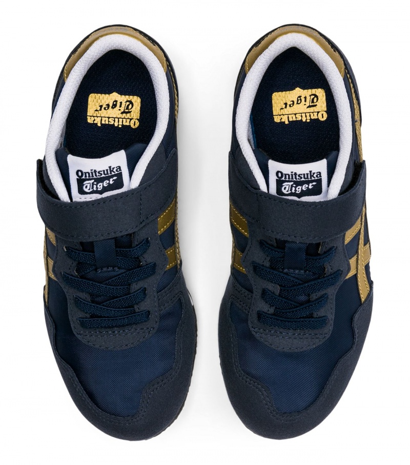 Kids' Onitsuka Tiger Serrano Sneakers Gold | 80239-FKWV