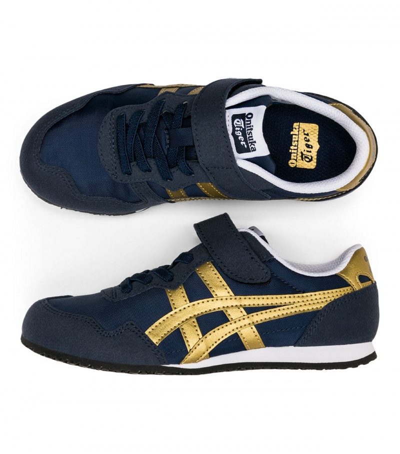 Kids' Onitsuka Tiger Serrano Sneakers Gold | 80239-FKWV