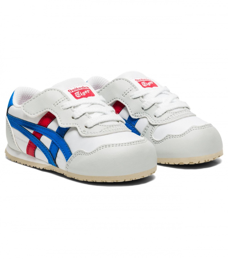 Kids' Onitsuka Tiger Serrano Sneakers White / Blue | 90471-QWBG