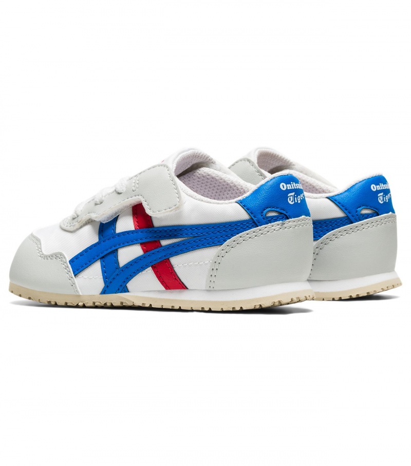 Kids' Onitsuka Tiger Serrano Sneakers White / Blue | 90471-QWBG