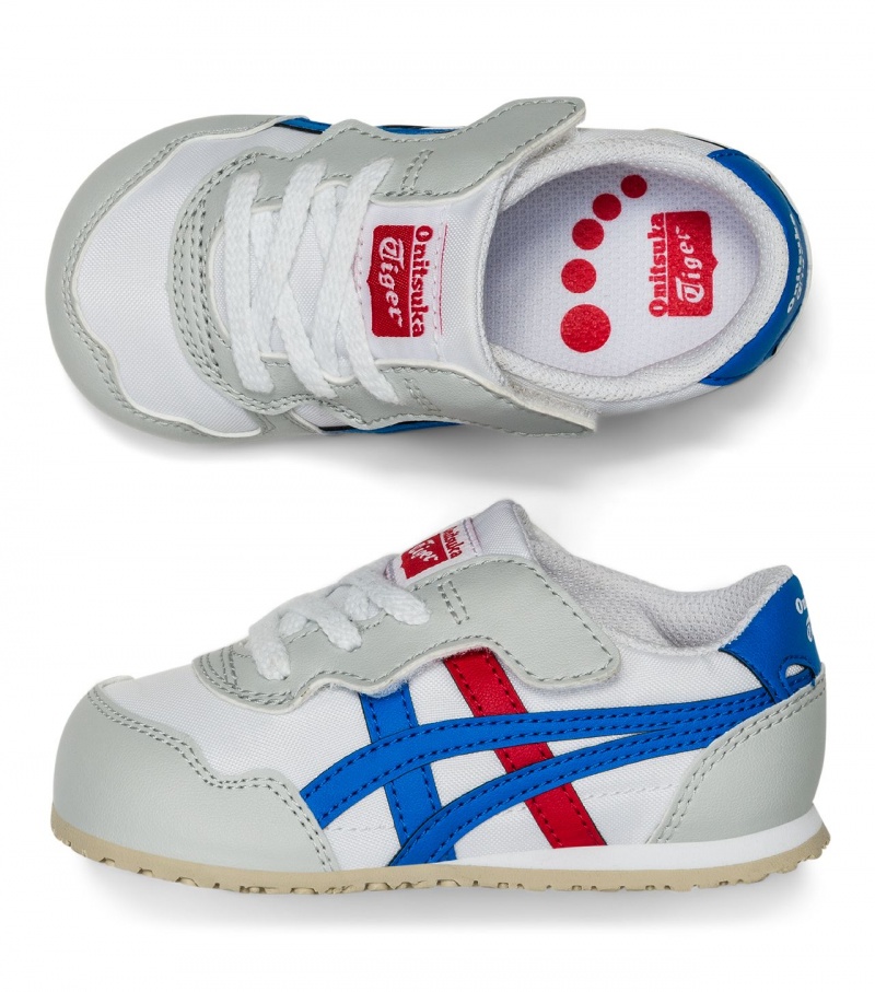 Kids' Onitsuka Tiger Serrano Sneakers White / Blue | 90471-QWBG