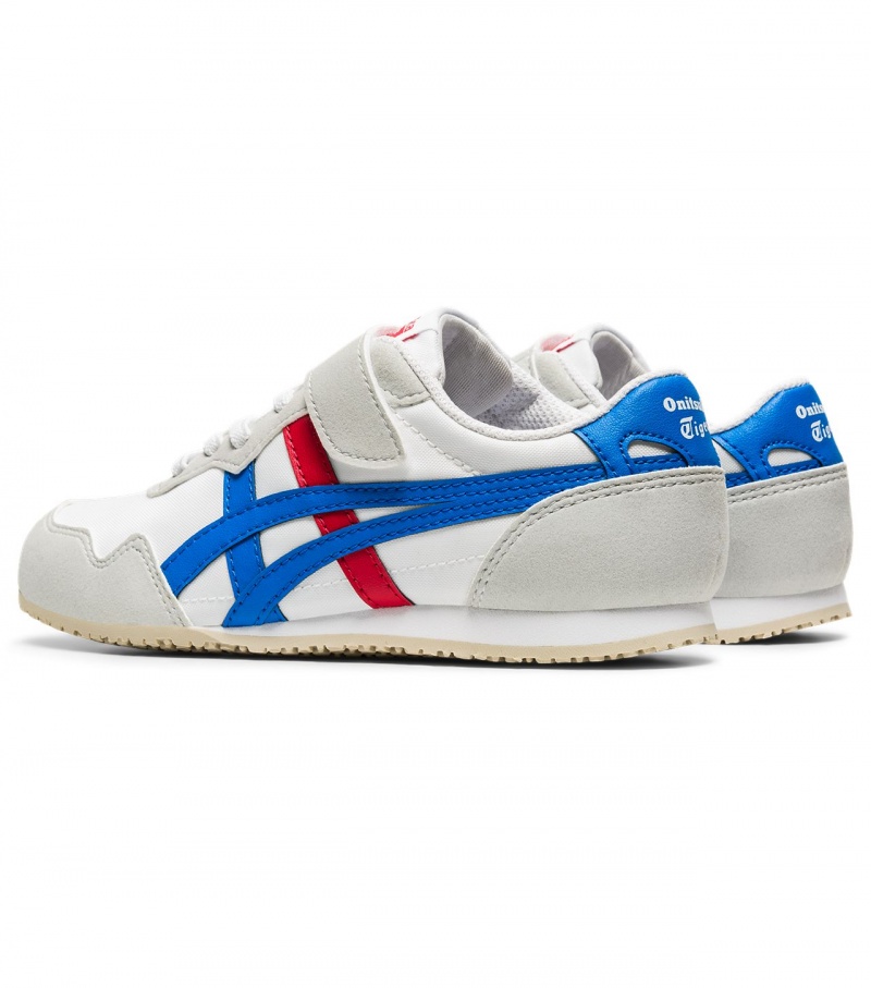 Kids' Onitsuka Tiger Serrano Sneakers White / Blue | 05361-VHWX