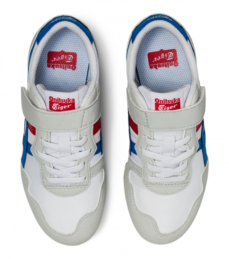 Kids' Onitsuka Tiger Serrano Sneakers White / Blue | 05361-VHWX