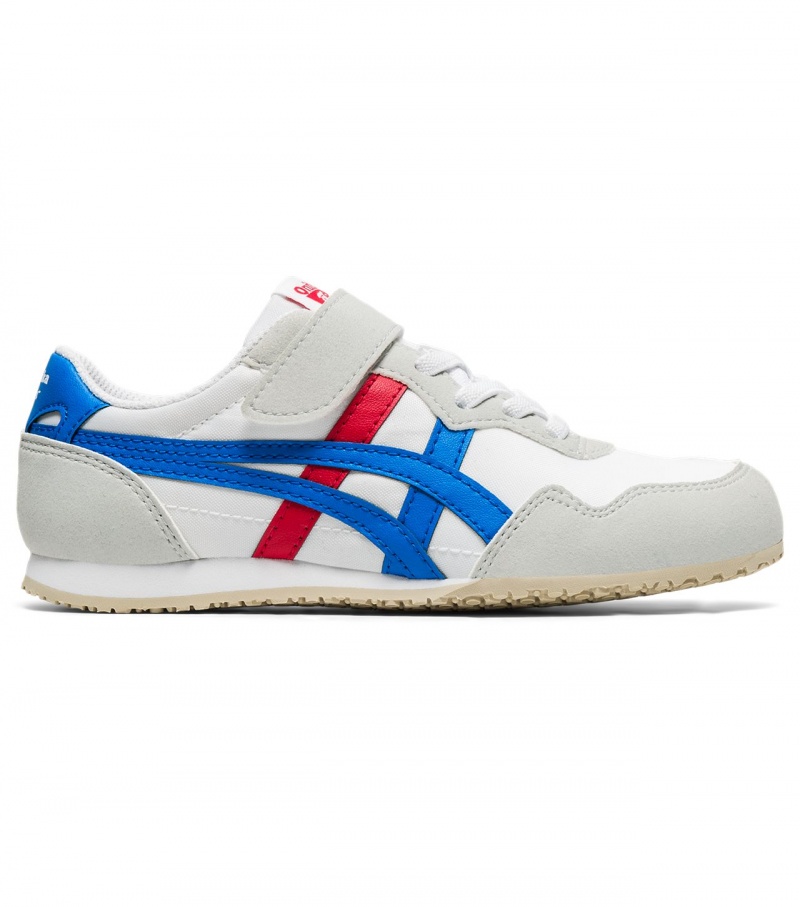 Kids\' Onitsuka Tiger Serrano Sneakers White / Blue | 05361-VHWX