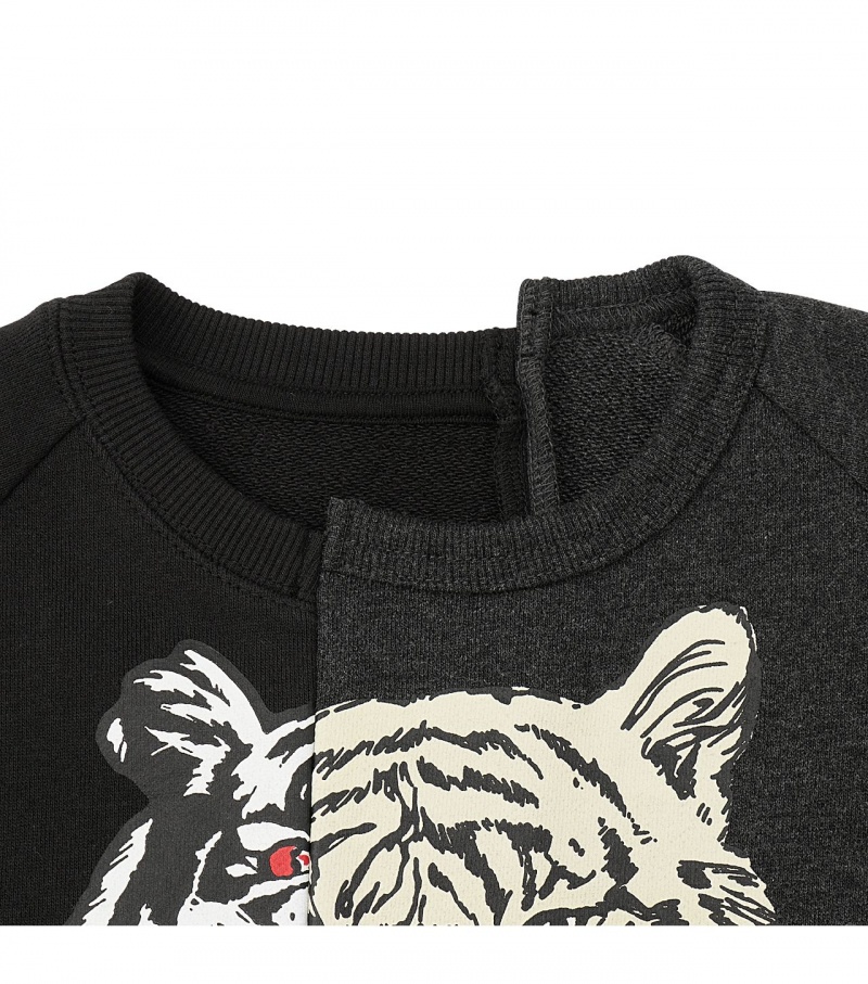 Kids' Onitsuka Tiger Sweat Tops Black | 52473-FNWX