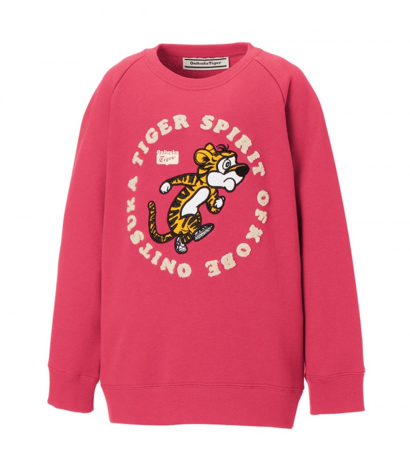 Kids' Onitsuka Tiger Sweat Tops Pink | 97540-IFEQ