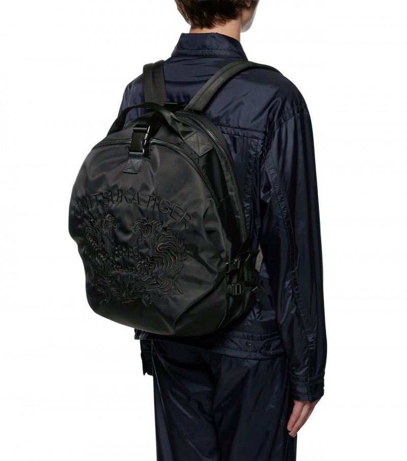 Men's Onitsuka Tiger Back Pack Bags Black | 98465-OMKF