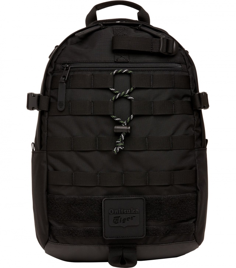 Men's Onitsuka Tiger Back Pack Bags Black | 10458-WDQF