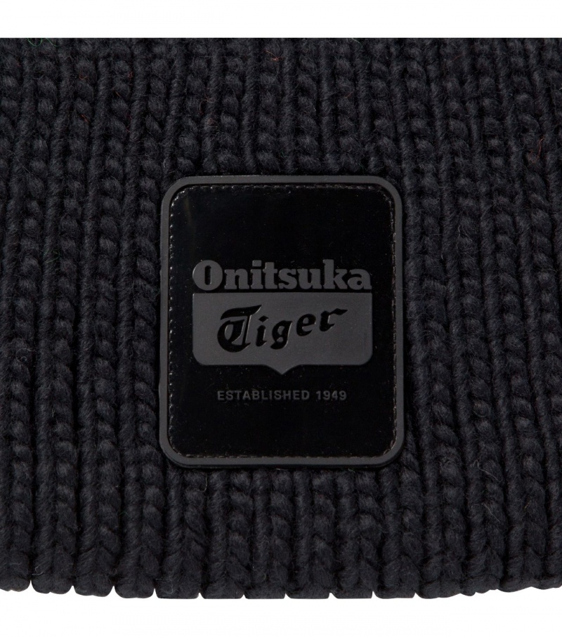 Men's Onitsuka Tiger Beanie Hats Black | 68307-INWV