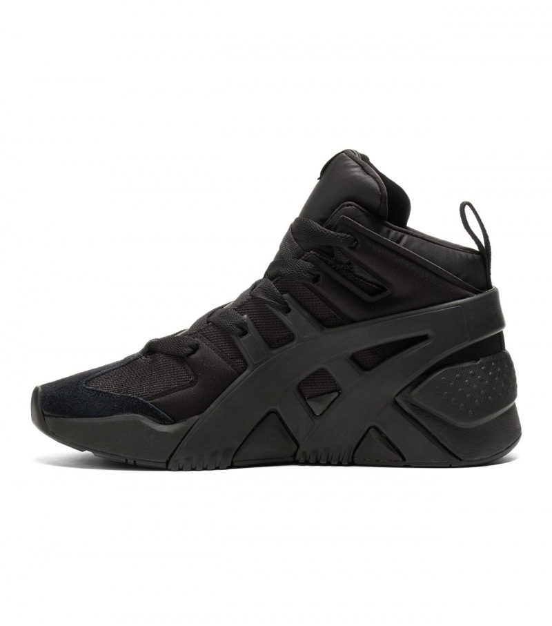 Men's Onitsuka Tiger Big Logo Trainer Puffed High Tops Black | 86251-ZRCY