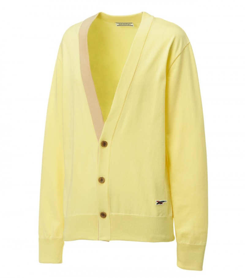 Men's Onitsuka Tiger Cardigan Light Yellow | 96320-OGJL