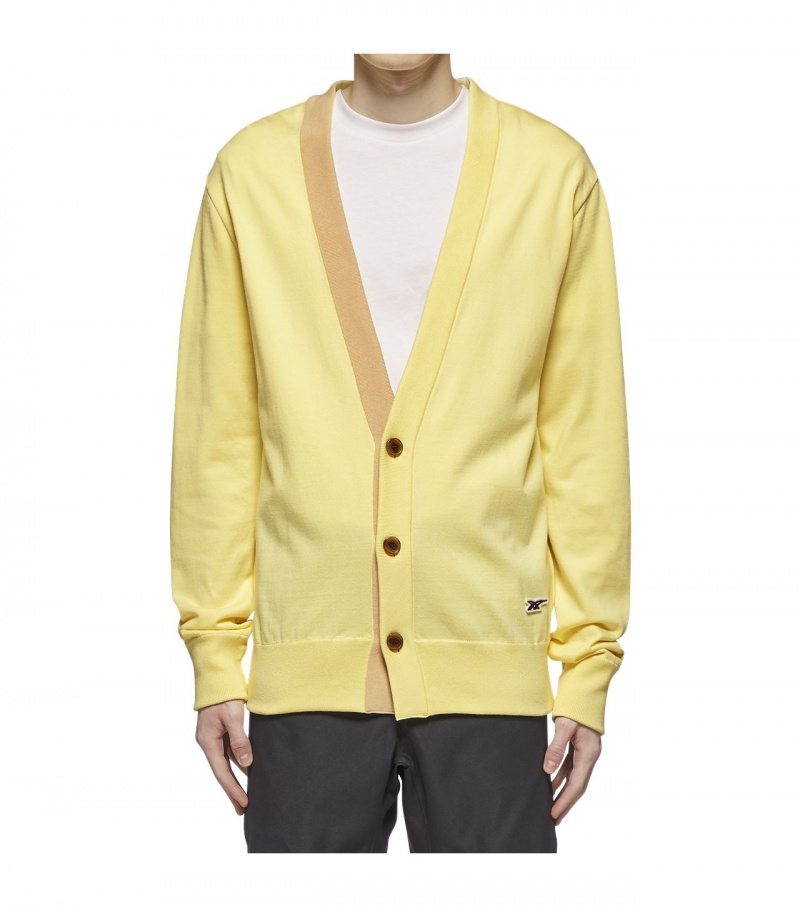 Men's Onitsuka Tiger Cardigan Light Yellow | 96320-OGJL