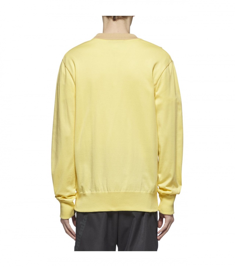 Men's Onitsuka Tiger Cardigan Light Yellow | 96320-OGJL