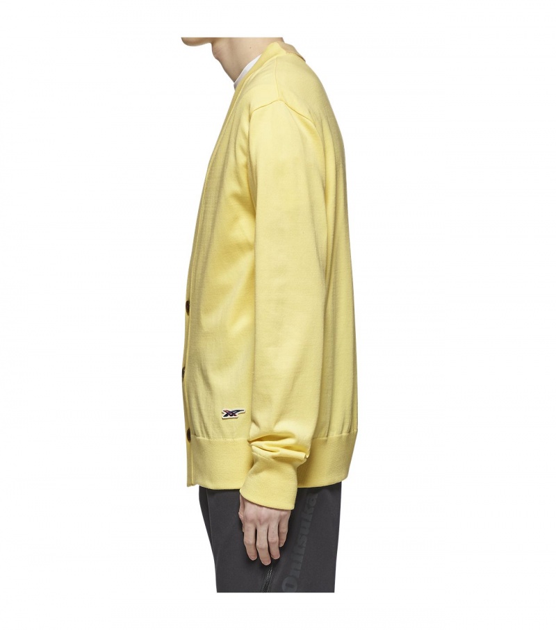 Men's Onitsuka Tiger Cardigan Light Yellow | 96320-OGJL