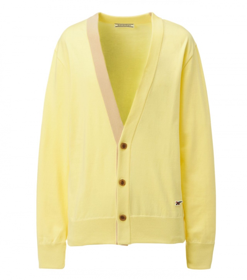 Men\'s Onitsuka Tiger Cardigan Light Yellow | 96320-OGJL