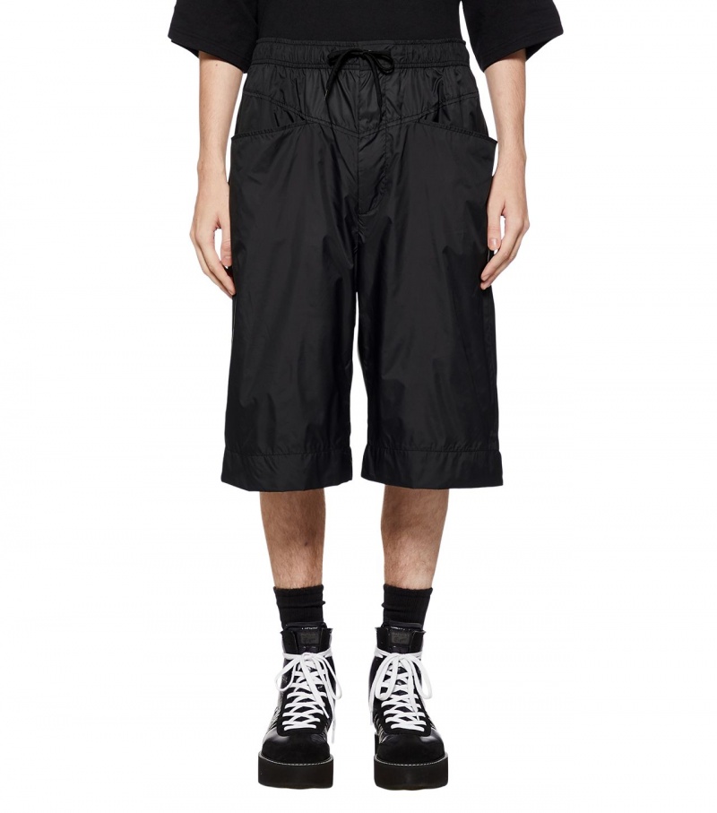 Men's Onitsuka Tiger Cropped Pants Black | 74190-JSQM