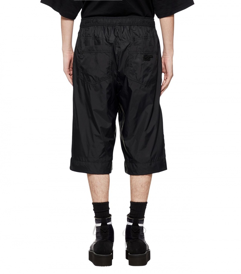 Men's Onitsuka Tiger Cropped Pants Black | 74190-JSQM