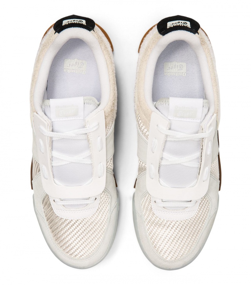 Men's Onitsuka Tiger D-Trainer Slip Ons Cream | 72045-RPDX