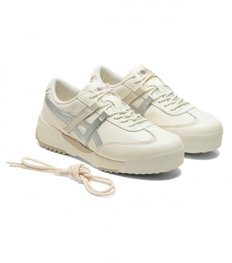 Men's Onitsuka Tiger Delegation Ex Sneakers Cream / Silver | 43571-LZPW