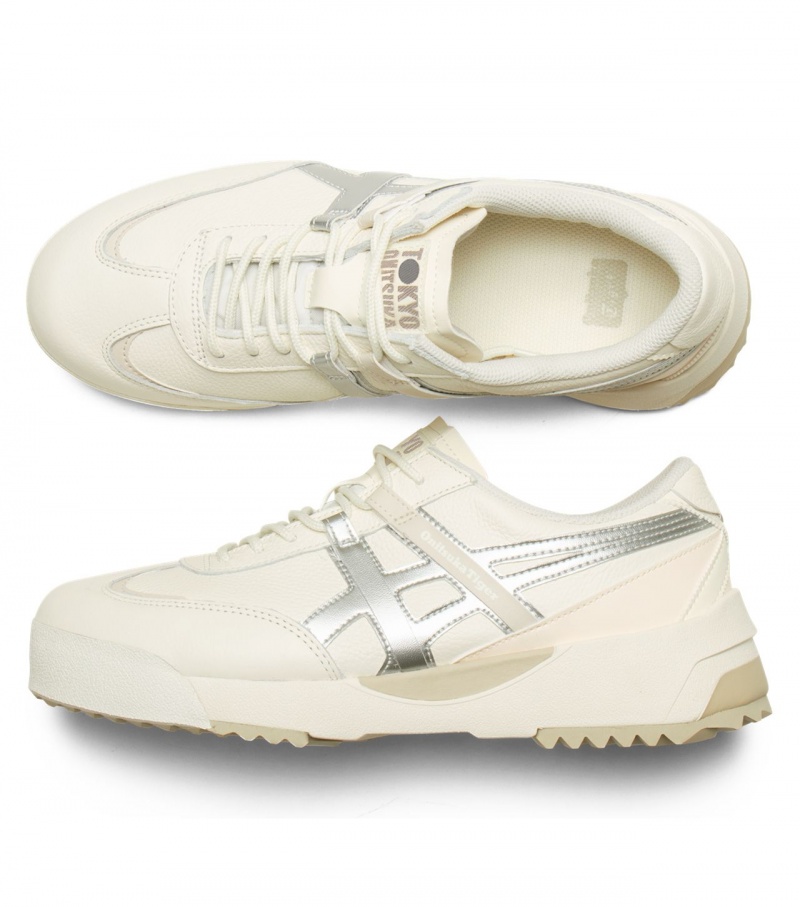 Men's Onitsuka Tiger Delegation Ex Sneakers Cream / Silver | 43571-LZPW