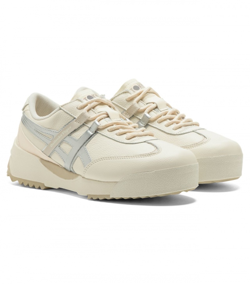 Men's Onitsuka Tiger Delegation Ex Sneakers Cream / Silver | 43571-LZPW