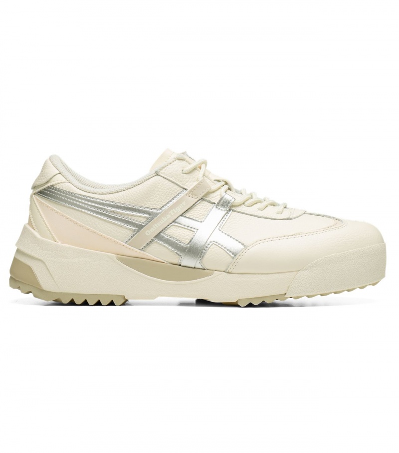 Men\'s Onitsuka Tiger Delegation Ex Sneakers Cream / Silver | 43571-LZPW