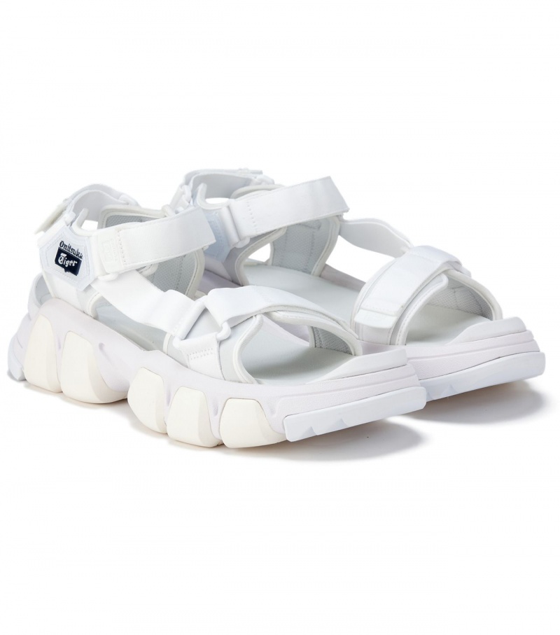 Men's Onitsuka Tiger Dentigre Strap Sandals White | 27539-BDLO