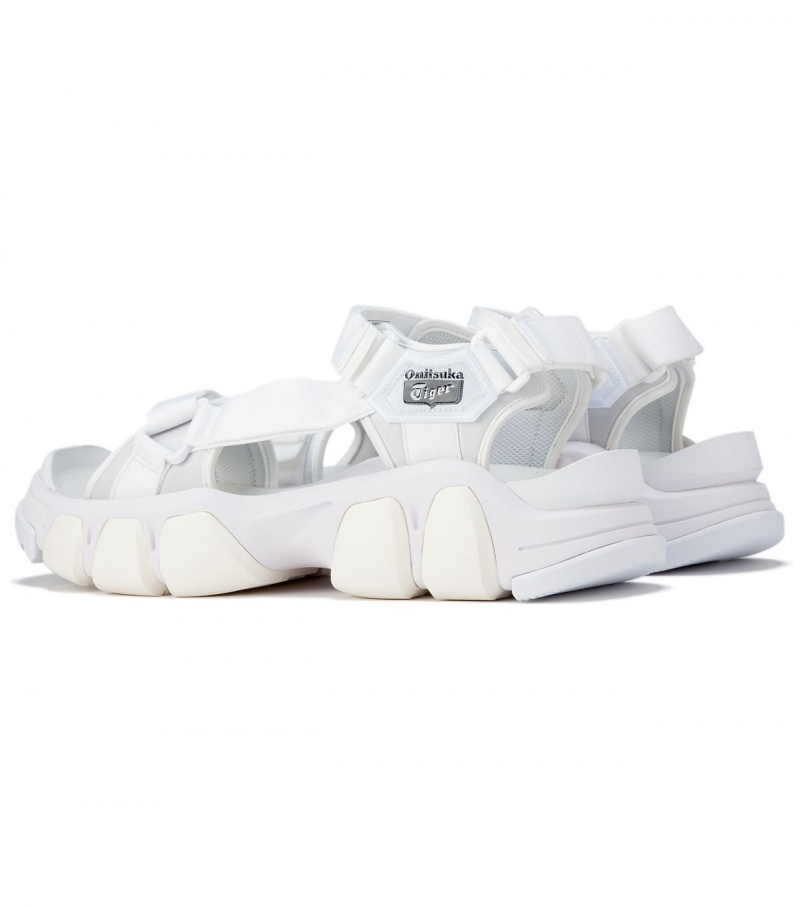 Men's Onitsuka Tiger Dentigre Strap Sandals White | 27539-BDLO