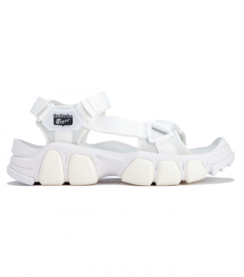 Men\'s Onitsuka Tiger Dentigre Strap Sandals White | 27539-BDLO