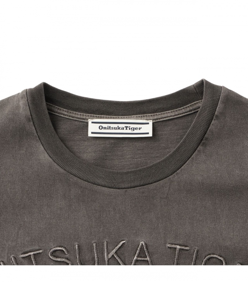 Men's Onitsuka Tiger Graphic T Shirts Black | 24769-HTQM