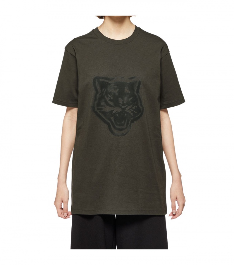 Men's Onitsuka Tiger Graphic T Shirts Dark Grey | 67094-DMCA