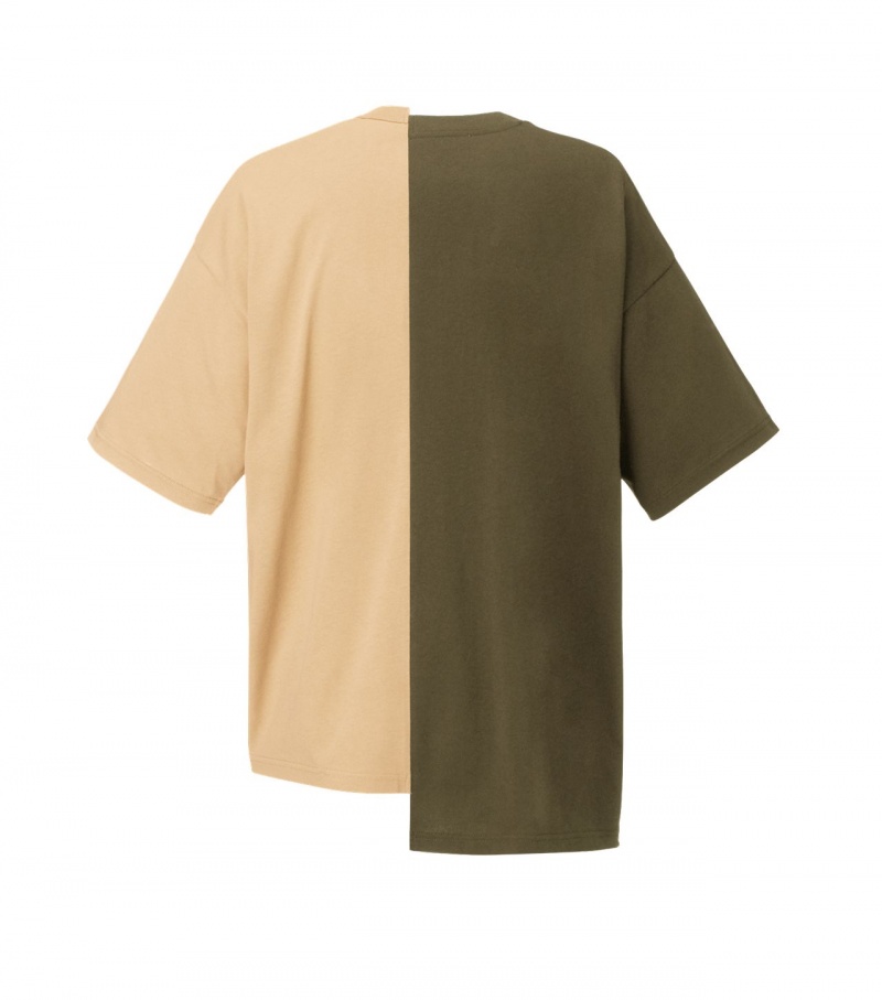 Men's Onitsuka Tiger Graphic T Shirts Khaki / Beige | 10369-TOAK