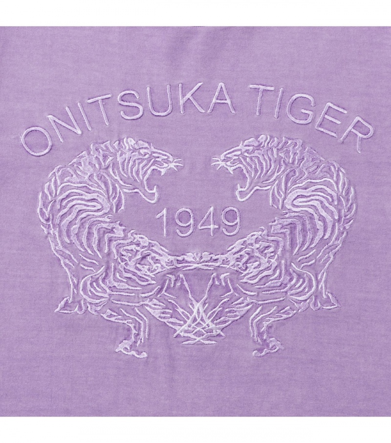 Men's Onitsuka Tiger Graphic T Shirts Lavender | 83097-HMRN