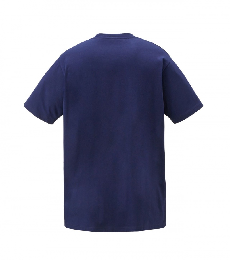 Men's Onitsuka Tiger Graphic T Shirts Navy | 02861-ILTE