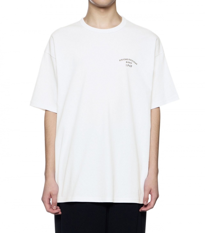 Men's Onitsuka Tiger Graphic T Shirts White | 08157-UFKS