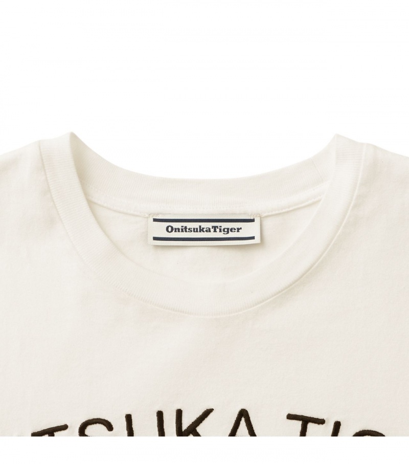 Men's Onitsuka Tiger Graphic T Shirts White | 59472-HKBV