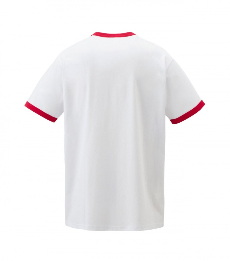 Men's Onitsuka Tiger Graphic T Shirts White / Red | 25637-SEGD