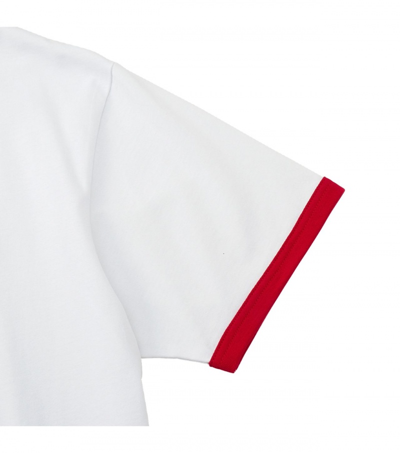 Men's Onitsuka Tiger Graphic T Shirts White / Red | 25637-SEGD