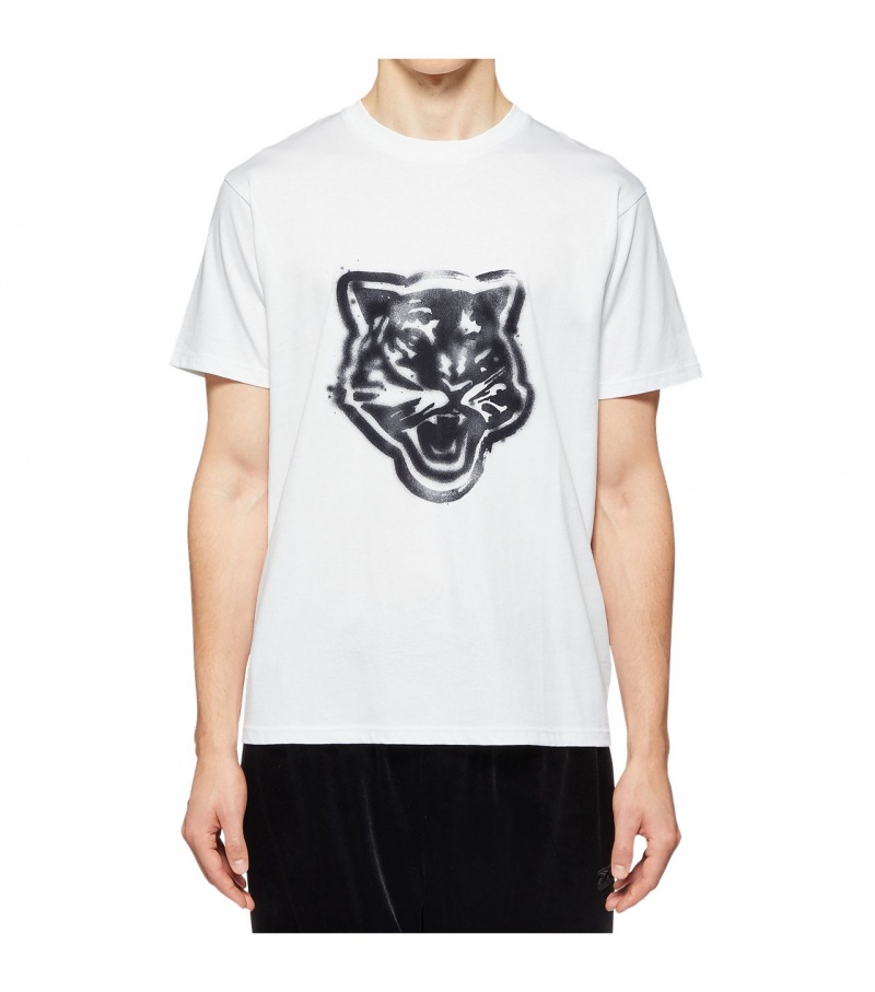 Men's Onitsuka Tiger Graphic T Shirts White | 02349-PGXZ