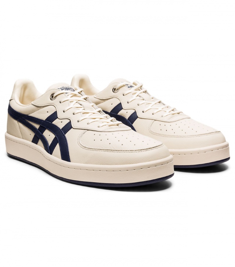 Men's Onitsuka Tiger Gsm Sd Low Tops Beige / Navy | 45178-CLNG