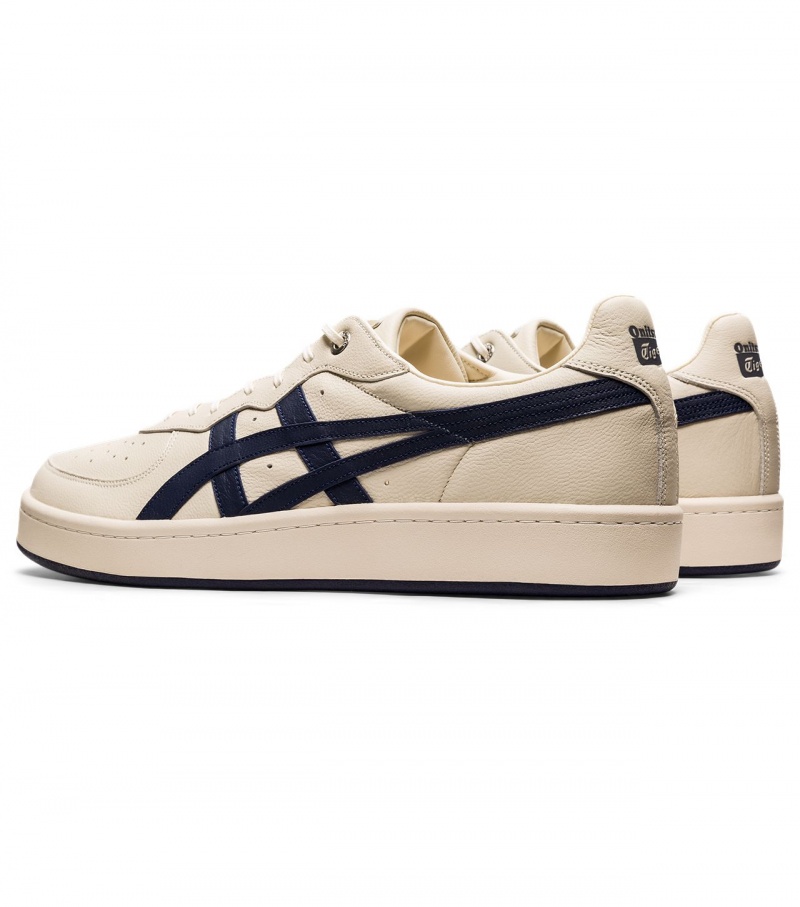 Men's Onitsuka Tiger Gsm Sd Low Tops Beige / Navy | 45178-CLNG