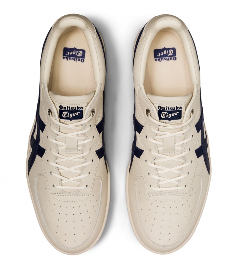 Men's Onitsuka Tiger Gsm Sd Low Tops Beige / Navy | 45178-CLNG