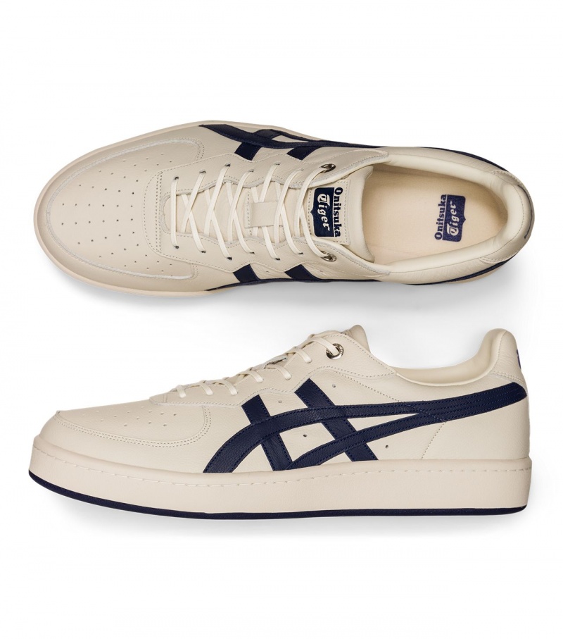 Men's Onitsuka Tiger Gsm Sd Low Tops Beige / Navy | 45178-CLNG