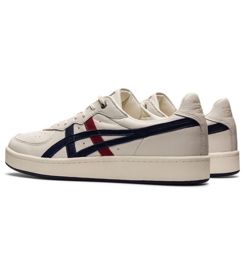 Men's Onitsuka Tiger Gsm Sd Sneakers Cream / Navy | 35670-LZAB