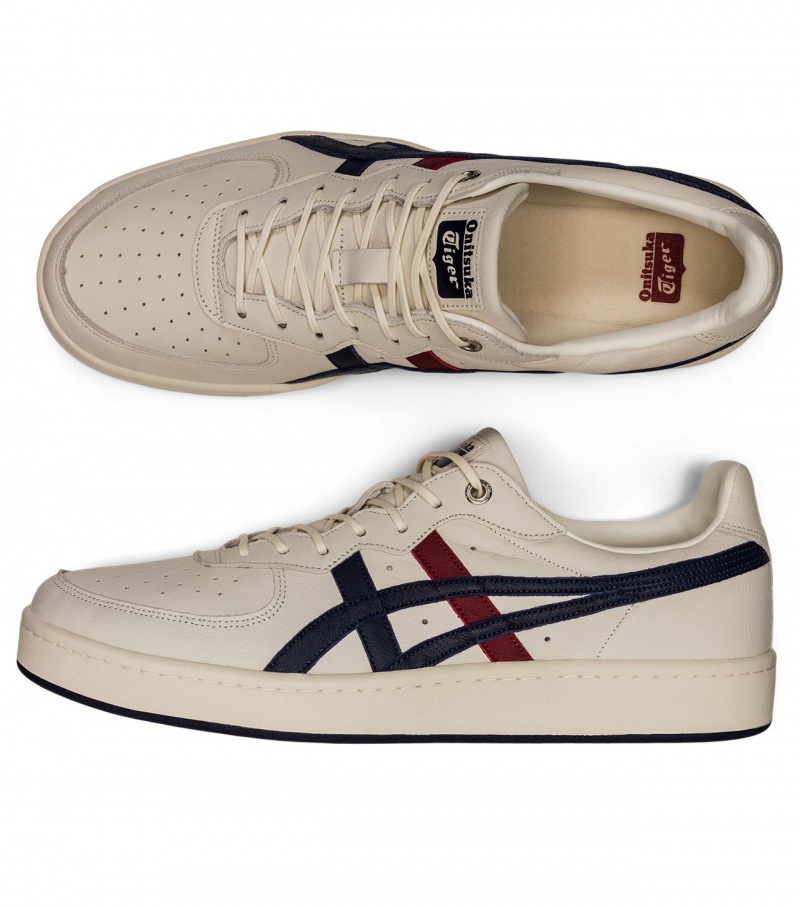 Men's Onitsuka Tiger Gsm Sd Sneakers Cream / Navy | 35670-LZAB